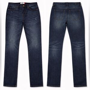 CAbi Malibu Jeans Size 2 Medium Wash Distressed Straight Leg Denim